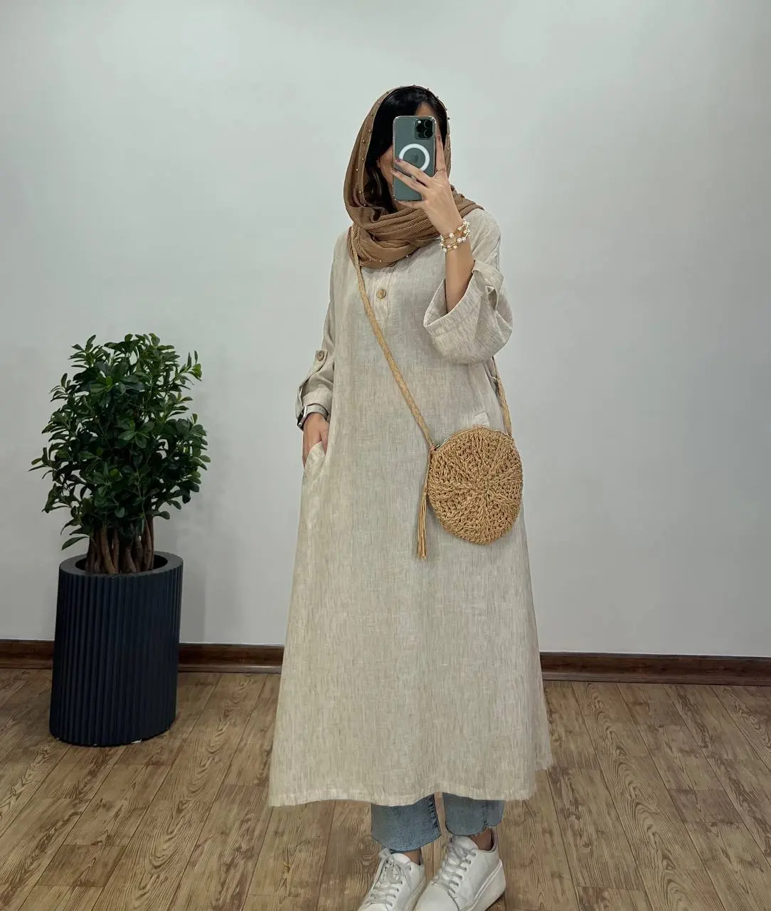 مانتو کفتان لینن کنفی زارا